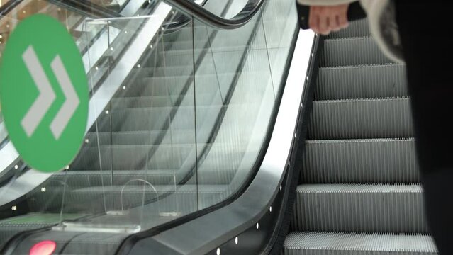 metal excavator, Shopping Center, Safety awareness. Escalator with staircase in community mall, shopping center, moving up staircase, electronic escalaator, close up of escalars, floor platform
