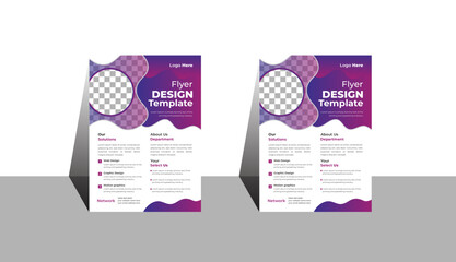 Corporate creative colorful business flyer template design, abstract business flyer, vector template design or business poster template design, modern flyer, A4 size.