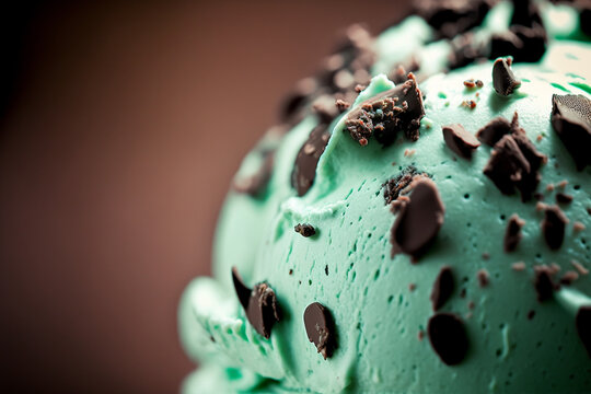 mint chocolate chip ice cream made by generative ai