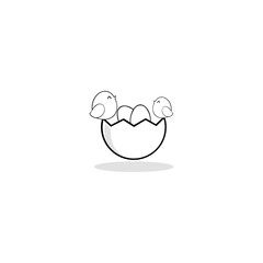 Birds family in love. Bird's nests with eggs.