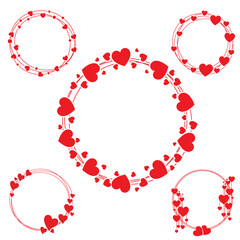 Heart SVG, Circle Frame, Heart Frame, Love SVG, Valentine svg, Heart Shaped svg, Bundle SVG