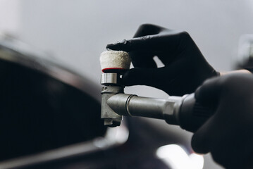 Professional dry cleaning of the car interior