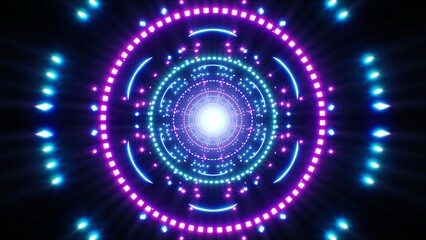 Glowing neon dot lights for music visualization