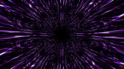 Hypnotic pattern purple line art background
