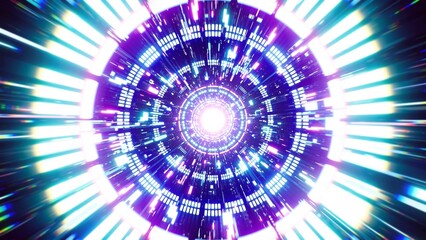 Mechanical Data Particles Flying into Cyber ​​Portal