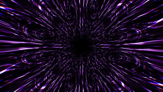 Hypnotic Pattern Purple Line Art Background