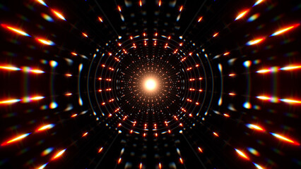 Shining red glitters hypnotic pattern art