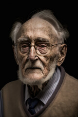 Obraz premium Elderly Male Portrait-Old Aged Pensioner