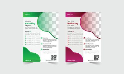 Poster flyer ,Sample text is for display,A4,vector illustration, Business Flyer ,Corporate Flyer Template, Flyer Circle Abstract Colorful concepts, Blue and White Flyer Layout, Business Flyer Layout w