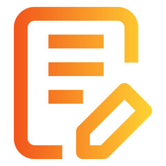 Fototapeta premium Mark List gradient icon