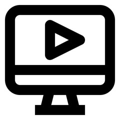 Online Music line icon