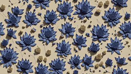 seamless pattern, abstract floral background. created using generative ai technology