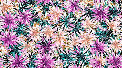 seamless pattern, abstract floral background. created using generative ai technology