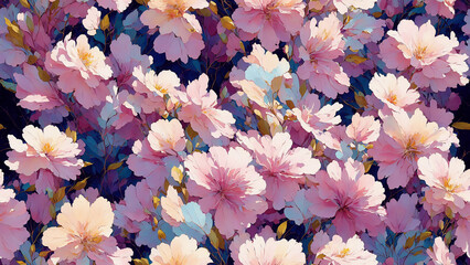 seamless pattern, abstract floral background. created using generative ai technology