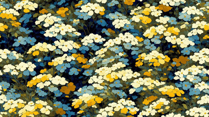 seamless pattern, abstract floral background. created using generative ai technology