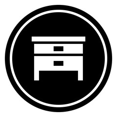 Furniture Circular glyph icon