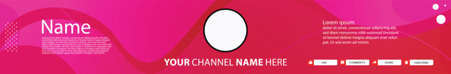 Channel cover design template easy to editable file 