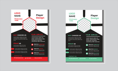 Corporate business flayer design template.
