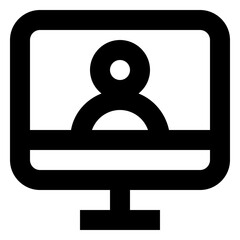 Video Call line icon