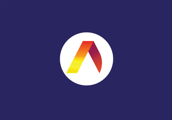 Fototapeta premium this is a letter A icon design