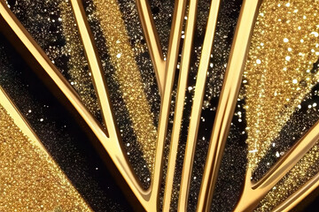 Abstract background with gold and silver glitter, jewelry