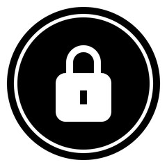 Lock Circular line icon
