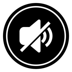 Mute Circular line icon