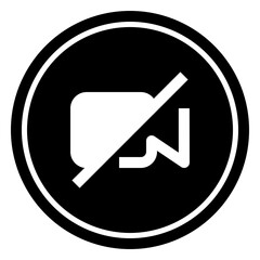 None Video Circular line icon