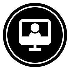 Video Call Circular line icon