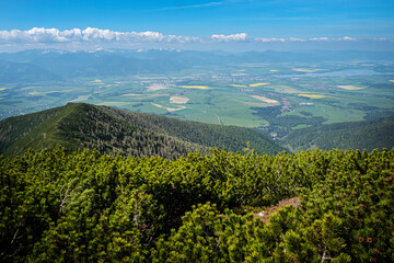 Fototapeta na wymiar Low Tatras and Liptov basin, Slovakia