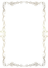 メニュー、表彰状、オリエント柄、アラベスク柄、ダマスク柄の飾り罫ビンテージのフレーム、エンブレム
