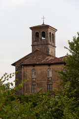 Naklejka premium medieval city in Italy at sunny day