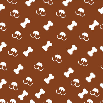  paw pattern seamless , collection pattern background paw dog  animal footprints vector illustration