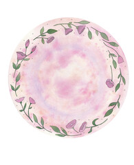 cute vector sticker with pumpkin ghosts and autumn leaves on Halloween theme