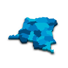 Democratic Republic of the Congo political map of administrative divisions