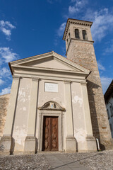 medieval city in Italy at sunny day