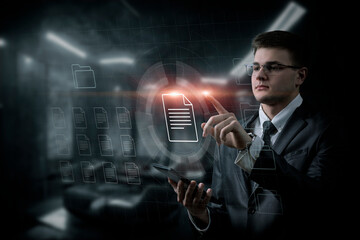 The manager works with file data interface .