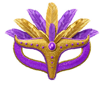 M&radic;&deg;scara de carnaval 3D isolado