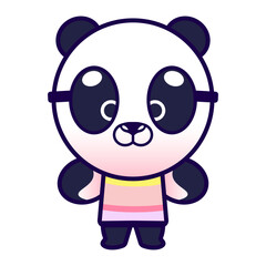panda vector illustration. logo cute panda icon