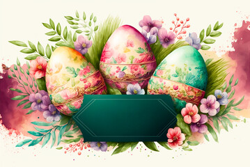 Easter eggs, created by generative AI technology
