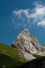 Mountain views in the Julian Alps in Slovenia, Mangart