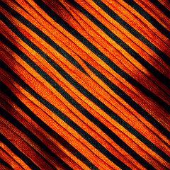 Texture pattern with black and orange lines under light and shadow