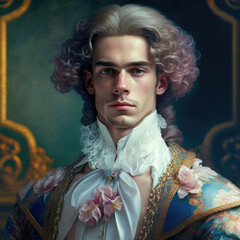Baroque Male Model created with Generative AI