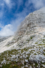 Mountain views in the Julian Alps in Slovenia,kanin