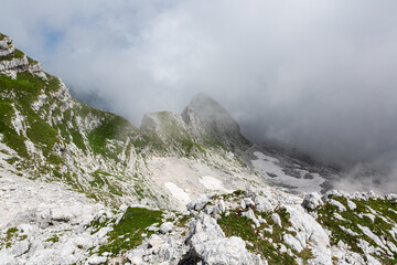 Mountain views in the Julian Alps in Slovenia,kanin