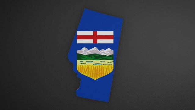 Alberta - Canada Province Border Map Intro