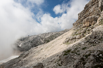 Mountain views in the Julian Alps in Slovenia,kanin