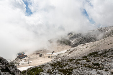 Mountain views in the Julian Alps in Slovenia,kanin
