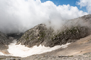 Mountain views in the Julian Alps in Slovenia,kanin