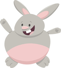 cartoon happy rabbit or bunny animal character